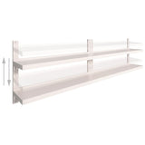 2-Tier Floating Wall Shelves 2 pcs Stainless Steel 300x30 cm 3055901
