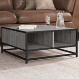 ZNTS Coffee Table Grey Sonoma 60.5x60.5x30 cm Engineered Wood and Metal 848767