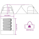 Dome Tent 4-Person with Roof Blue 455 x 252 x 178 cm 42001021