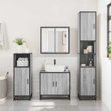 2 Piece Bathroom Furniture Set Grey Sonoma Engineered Wood 3300888