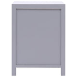 Bedside Cabinet Grey 38x28x52 cm Paulownia Wood 284072