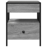 Bedside Table with Infinity LED Grey Sonoma 40x40x51 cm 3284104