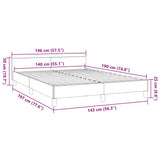 Bed Frame with Headboard without Mattress Cream 140x190 cm 347497