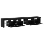 TV Cabinets 2 pcs Black oak 290 x 36.5 x 40 cm Engineered wood 3332526