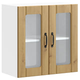 Kitchen Wall Cabinet with Glass Door Lucca Artisan Oak Engineered Wood 853916