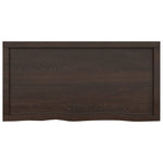 Bathroom Countertop Dark Brown 100x50x cm Treated Solid Wood 3156228