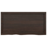 Bathroom Countertop Dark Brown 100x50x cm Treated Solid Wood 3156228