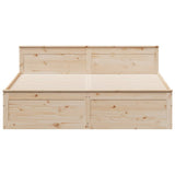 Bed Frame Natural Wood Solid Pine Wood Super King Bed Frame 3308756