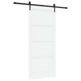 Sliding Door ORKDAL 93 x 211 cm Engineered Wood White and Black 3450236