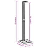 Outdoor Shower Grey 50x55x224 cm Poly Rattan and Acacia Wood 368207