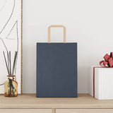 Paper Bags 250 pcs with Handles Blue 21x11x28 cm 4101923