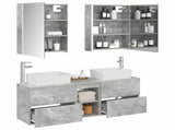 Bathroom Furniture Set 5 pcs Concrete Grey 3406850