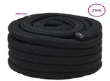 Multipurpose Utility Rope 50 mm 25 m Black PP 15000 kg Max Load 3473347