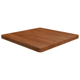 Square Table Top Dark Brown 70x70x4cm Treated Solid Wood Oak 343077