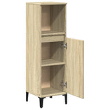 Bathroom Cabinet Sonoma Oak 30x30x100 cm Engineered Wood 847389