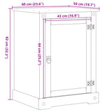 HiFi Cabinet Corona 60x50x82 cm Solid Wood Pine 4002780