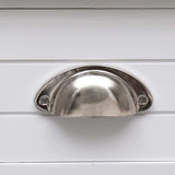 Side Table White 40x40x40 cm Paulownia Wood 284068