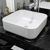 Basin Square Ceramic White 39x39x13.5 cm 142338