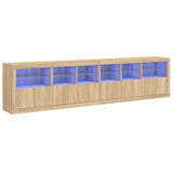 Sideboard with LED Lights Sonoma Oak 283x37x67 cm 3209018
