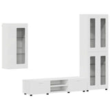 TV Cabinet Set with Drawer FLORIN 3 pcs White Engineered Wood 3397944