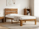 Single Bed Frame with Headboard ROSTOCK Natural 90 x 200 cm 903498