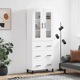 Highboard White 69.5x34x180 cm Engineered Wood 3198425