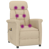 Massage Chair Cream 70.5 x 96.5 x 95 cm Fabric and metal 348411