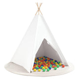 Teepee Tent White 120 x 120 x 150 cm Fabric and Plastic 3385870