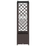 Raised Bed with Trellis and Roof Brown 204 x 40 x 141 cm PP 42032514