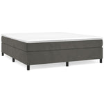 ZNTS Bed Frame without Mattress Dark Grey Super King Velvet 3121227