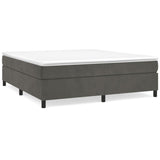 ZNTS Bed Frame without Mattress Dark Grey Super King Velvet 3121227
