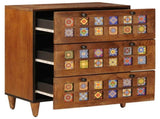Sideboard Walnut 60 x 33 x 75 cm Solid Mango Wood 4018227