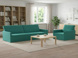 Sofa Set 2 pcs Turquoise Velvet 3433226