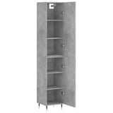 Highboard Concrete Grey 34.5x34x180 cm Engineered Wood 3198773