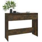 ZNTS Console Table Smoked Oak 100x35x76.5 cm Engineered Wood 813035