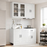 Kitchen Unit LUCCA 4 pcs White Engineered Wood 3438315