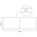 Balcony Privacy Screen 180 x 700 cm Fabric with PU Coated Black 42036675
