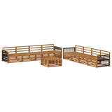 Outdoor Sofa Set 9 pcs Natural Solid Acacia Wood 3383172