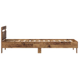 Bed Frame Old Wood 98.5 x 200 cm Engineered Wood 8003733