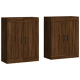 Wall Mounted Cabinets 2 pcs Brown Oak Engineered Wood 3198048