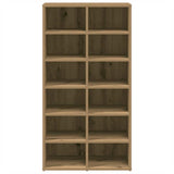 Shoe Rack Artisan Oak 54x34x100.5 cm Engineered Wood 855837