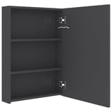 LED Bathroom Mirror Cabinet Shining Grey 50x13x70 cm 326498