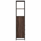 ZNTS Bathroom Cabinet Brown Oak 35x37.5x166 cm Engineered Wood 849248