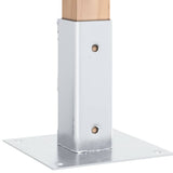 Post Bases Square 12 pcs Silver 46x46 mm Galvanised Steel 42000001