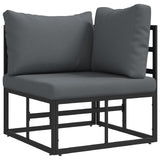 Garden Sofa Set 13 pcs Black Metal 3378845