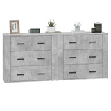 Sideboards 2 pcs Concrete Grey Engineered Wood 3185411