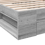 Bed Frame with Drawer without Mattress Grey Sonoma 90x200 cm 3280802