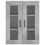 Highboard Concrete Grey 69.5x34x180 cm Engineered Wood 3198237