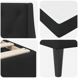Bed Frame with Mattress Black 180 x 200 cm Velvet 3415243
