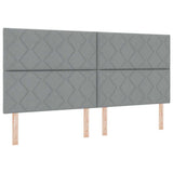Box Spring Bed with Headboard Light grey 200 x 200 cm Fabric 3339721
